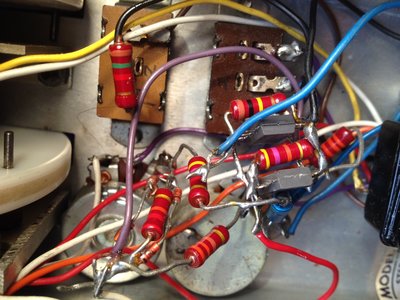 Mod behind modulation module, close up