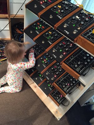 My daughter has been playing synths since birth :-)